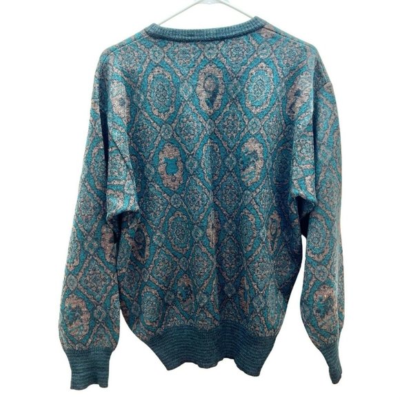 Tricots St. Raphael Mens Large Pure New Wool Sweater Hunt Theme Uruguay - Picture 5 of 6